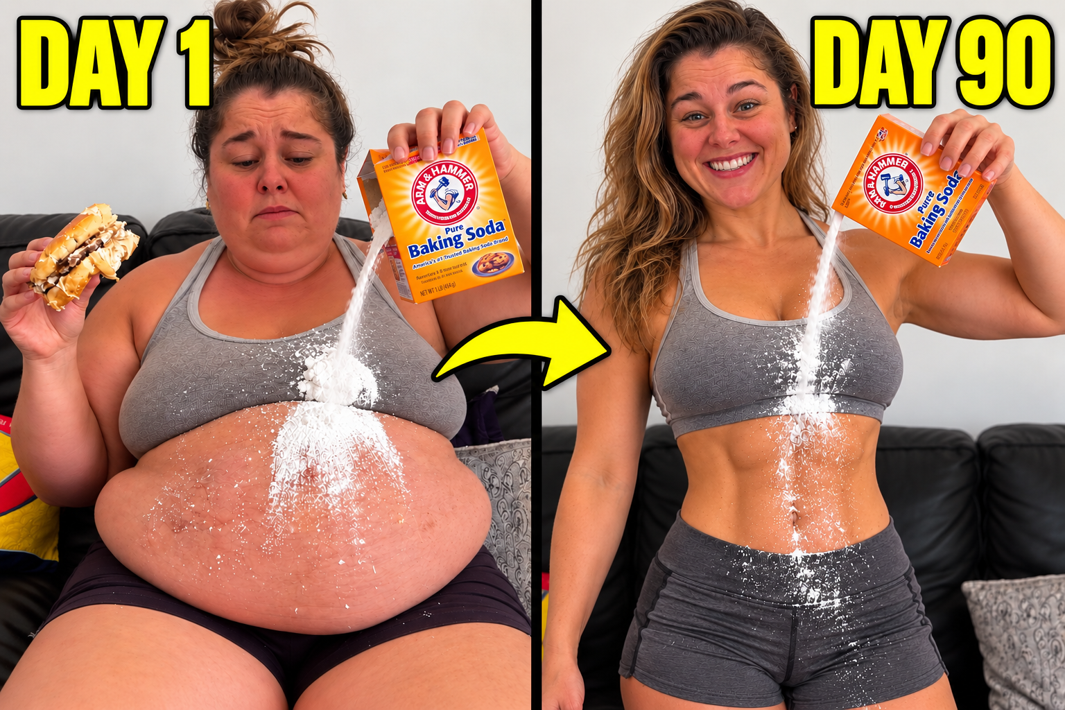 Before and after transformation